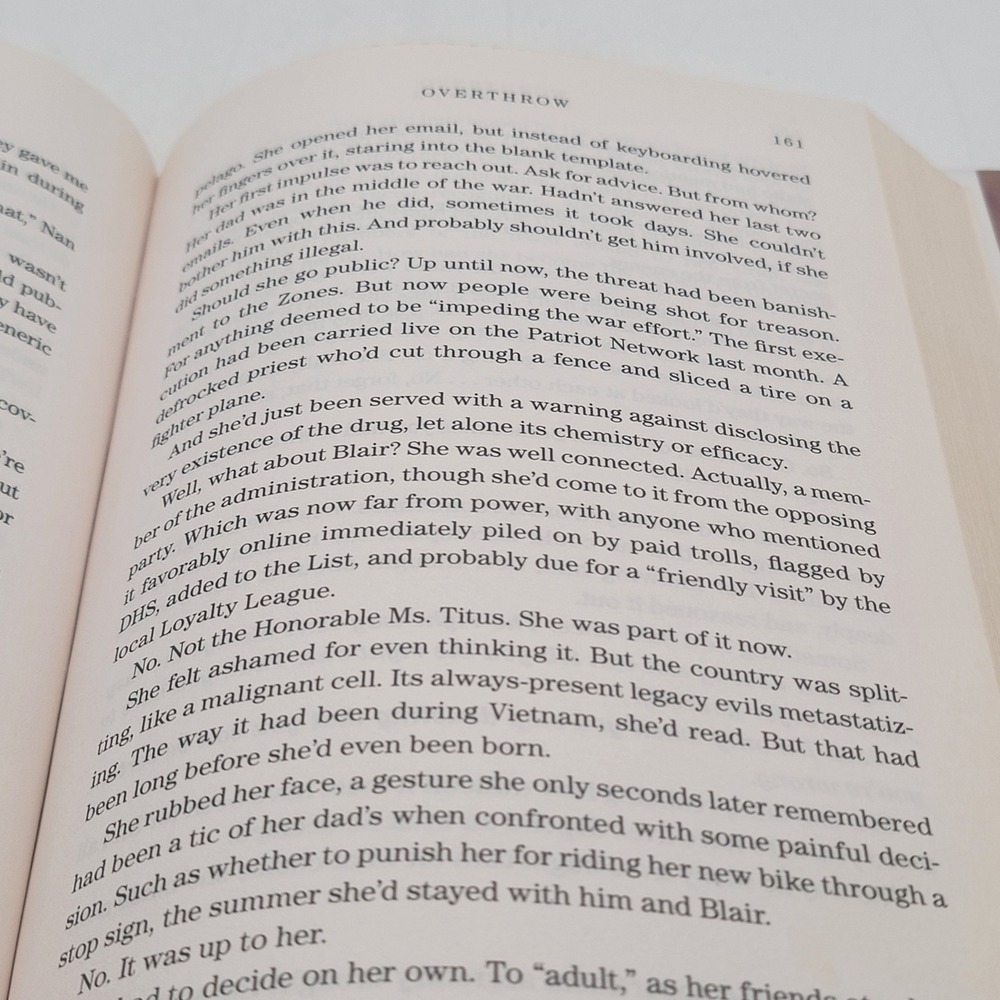 David Poyer Overthrow Hardcover First Edition Ex-Library Good - Picture 8 of 9